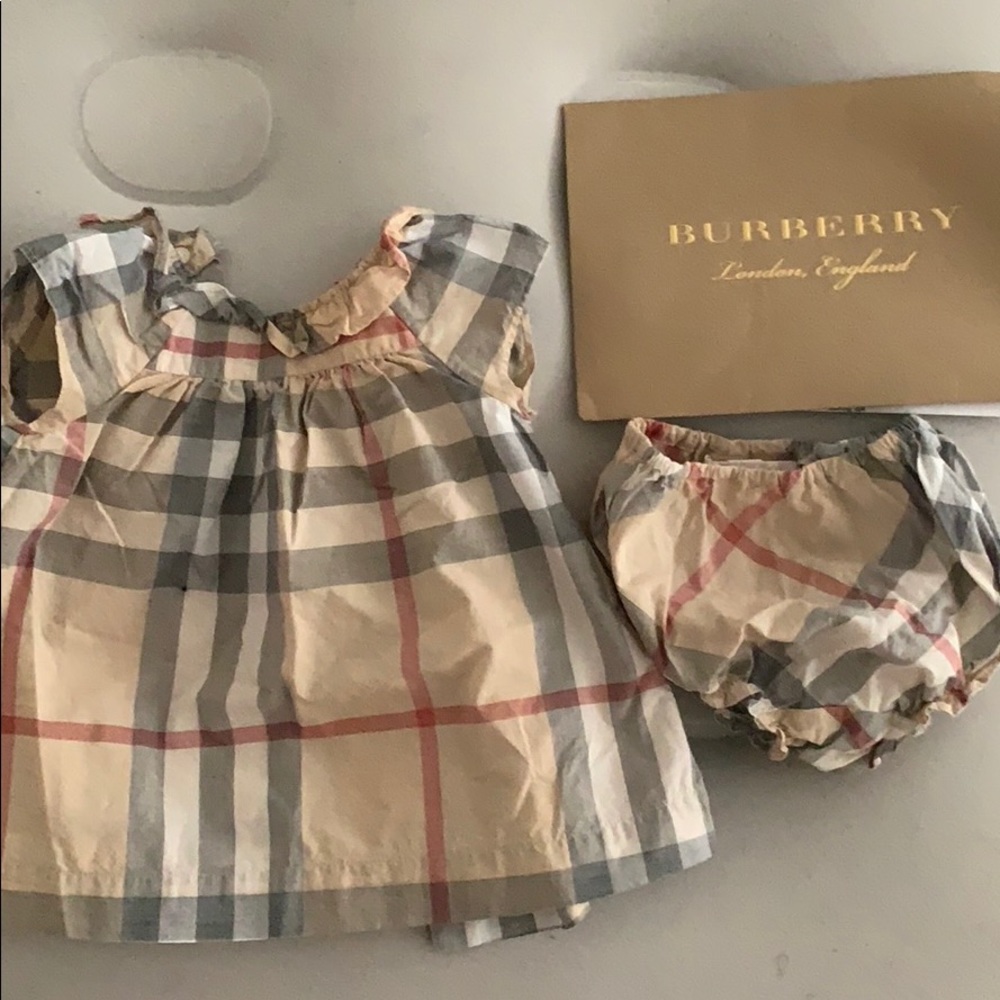 Burberry size 3 month dress authentic